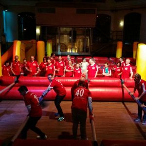Menschenkicker mieten, Human-soccer Vermietung, Human-Footballtable Verleih
