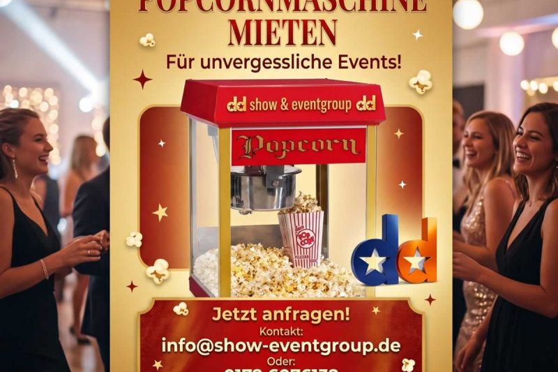 Popcornmaschine mieten, Popcorn-Maschine Vermietung