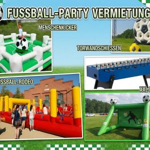 Fußball-Party Ideen mieten, Public-Viewing Zubehör Vermietung