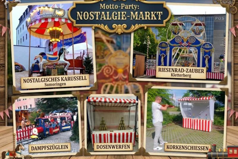 Nostalgie-Markt & Weihnachtsmarkt mieten | Kinderkarussell, Bude & Markt-Ideen
