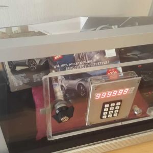 Glastresor mieten, Glas-Tresor Vermietung, Tresorgewinnspiel Verleih