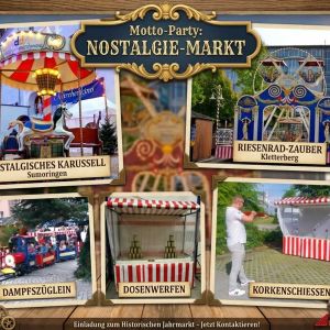 Nostalgie-Markt & Weihnachtsmarkt mieten | Kinderkarussell, Bude & Markt-Ideen