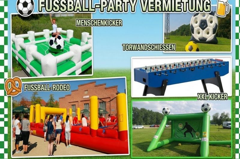 Fußball-Party Ideen mieten, Public-Viewing Zubehör Vermietung