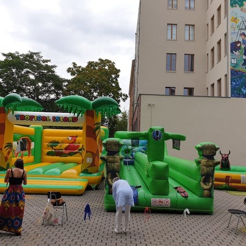 bungee run mieten Eventmodule miten Leipzig Halle Saale